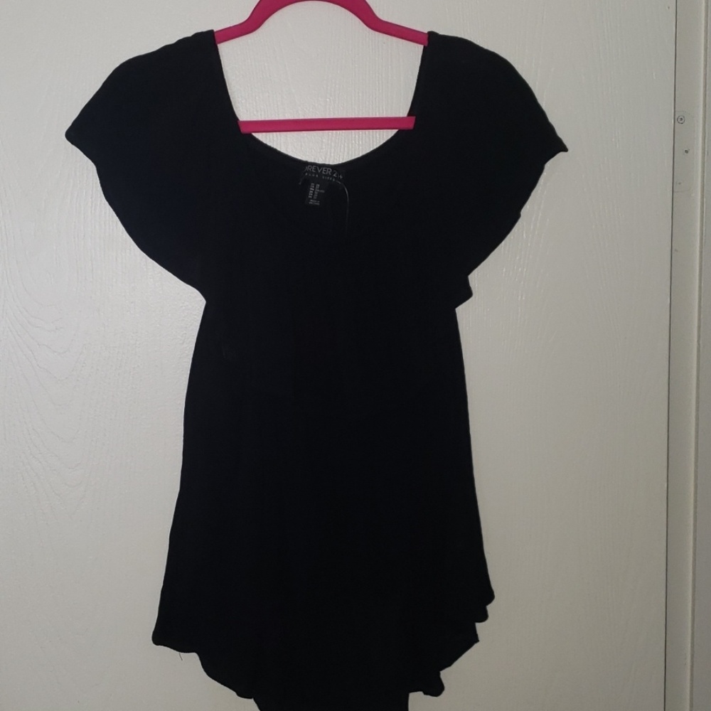 Black off the shoulder blouse